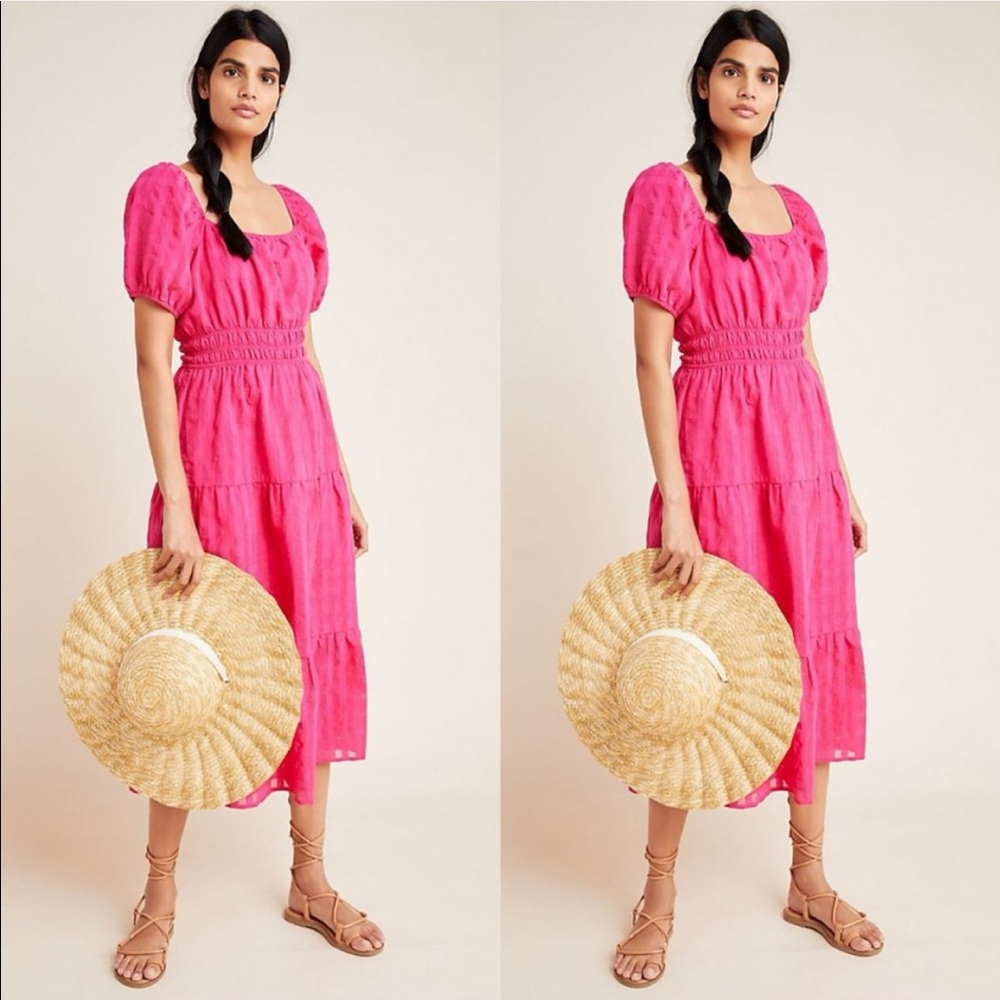 Anthropologie Francesca Tiered Plus Midi Dress size L